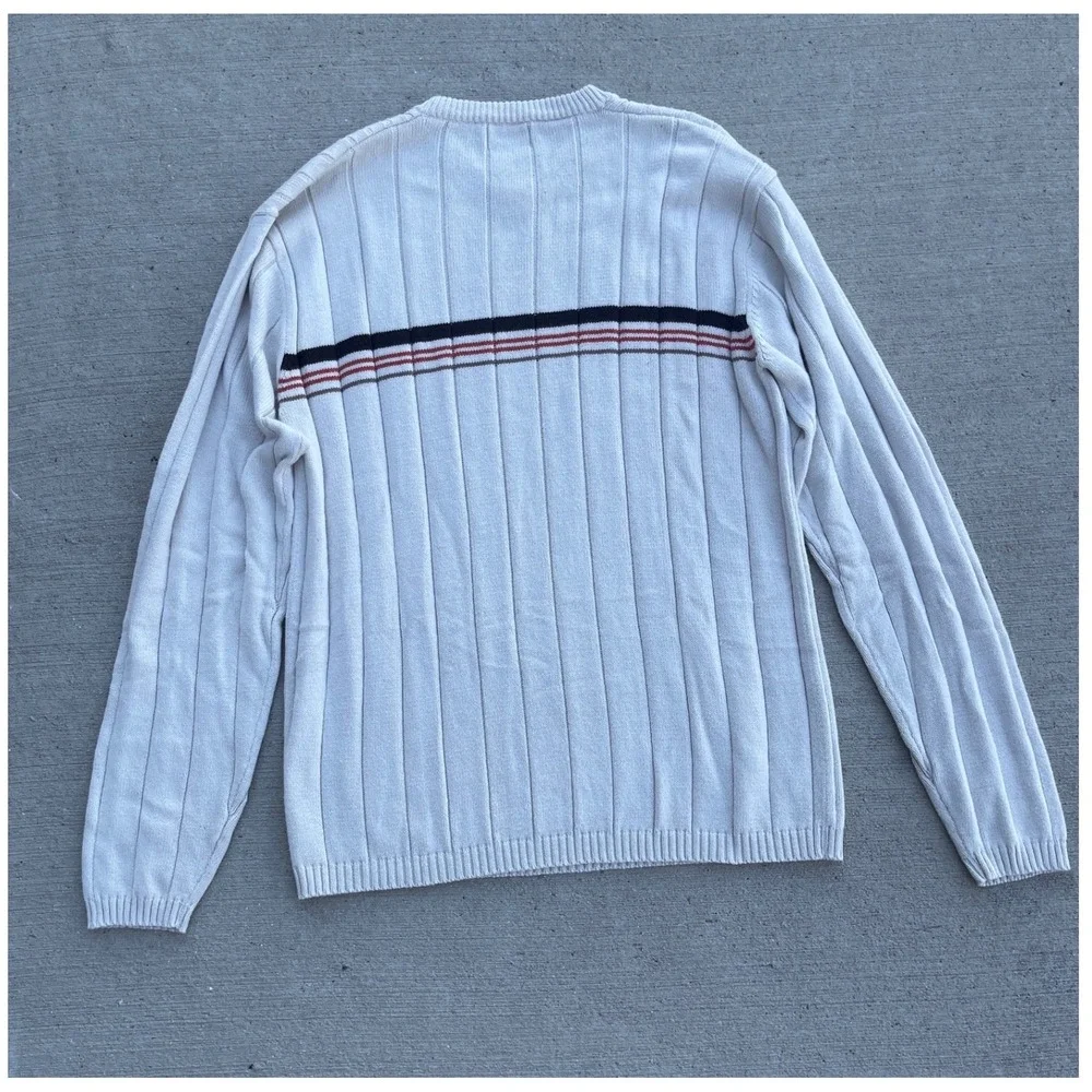 Arizona Jean Company mall punk Y2K dad Large V-Neck Ribbed Sweater